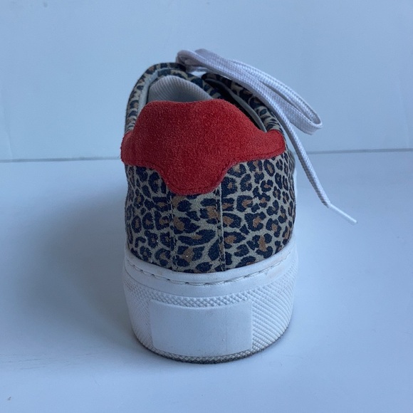 Erin Michael Portugal Topper leopard print lace sneaker retro inspired - Picture 9 of 16